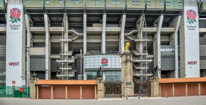 Twickenham,London, England - July 20, 2016: Twickenham Stadium is primarily a venue for rugby union and hosts England's home test matches, the Middlesex Sevens the Aviva Premiership final the LV Cup,European Champions Final matches and is the headquarters of the English Rugby Football Union