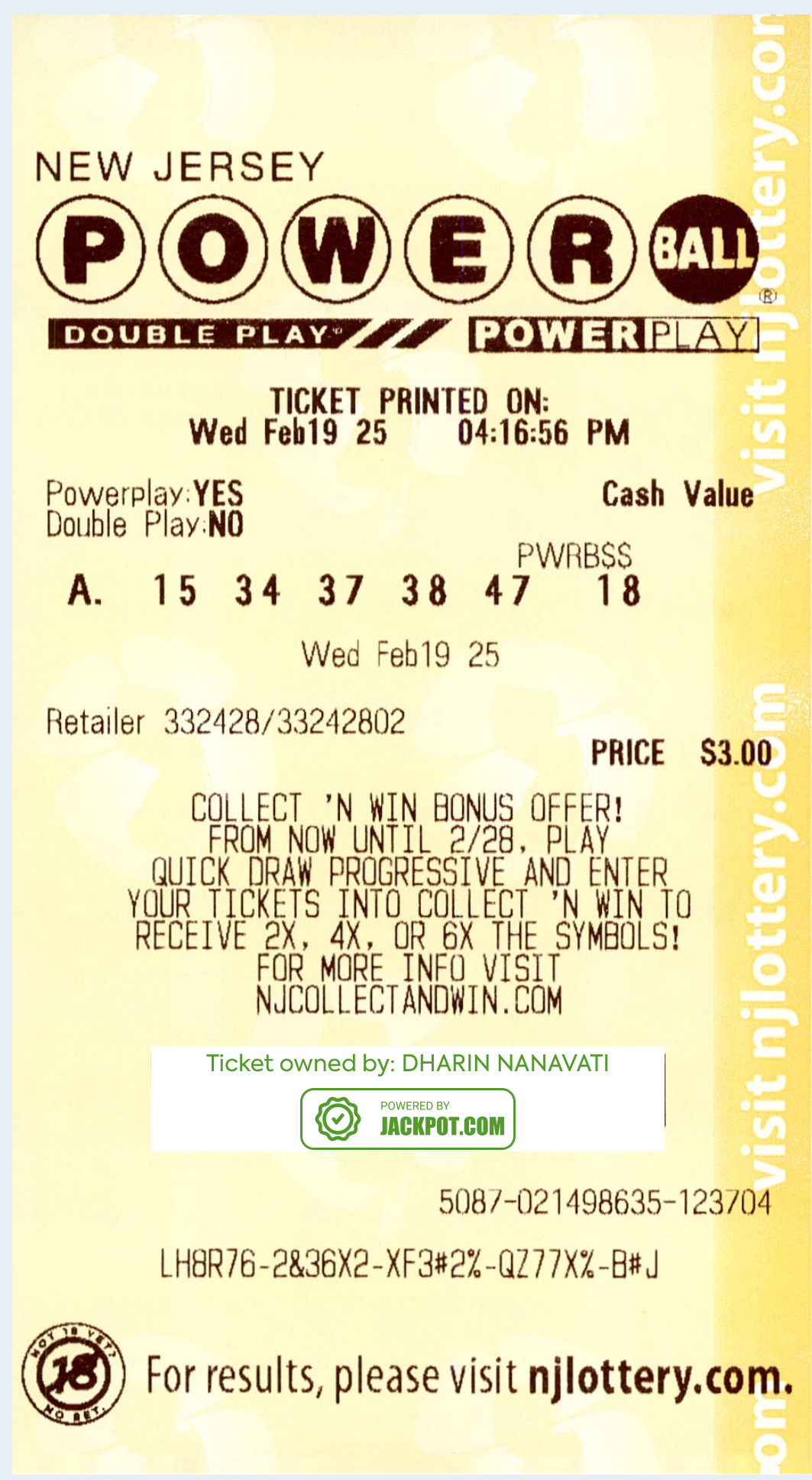 Jackpot.com, Lottery ticket, Lotto 